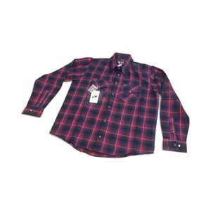 Men's Plaid Shirt - Red and Blue
